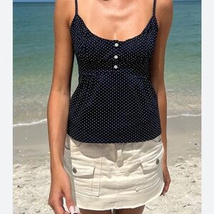 Navy Polka Dot Brandy Melville Tiffany tank